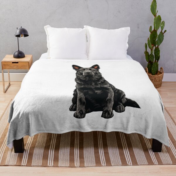 Item preview, Black German Shepherd Dog Illustration designed and sold by whyitsme.