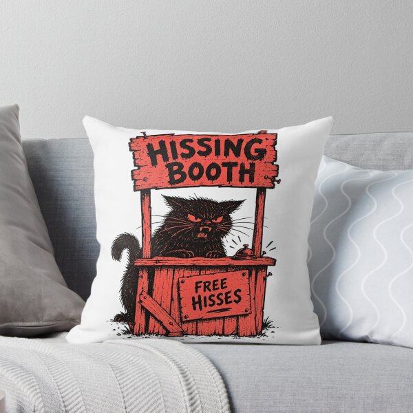 Item preview, Hissing Booth – Free Hisses Funny Black Cat Dark Humor designed and sold by WolfmanProphecy.