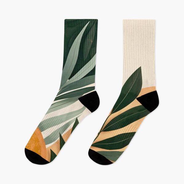 Item preview, Tropical Leaves on Abstract Background  designed and sold by Vicky Brago-Mitchell®.