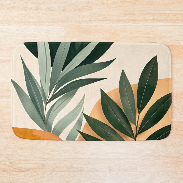 Item preview, Tropical Leaves on Abstract Background  designed and sold by Vicky Brago-Mitchell®.
