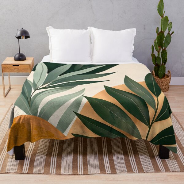 Item preview, Tropical Leaves on Abstract Background  designed and sold by Vicky Brago-Mitchell®.