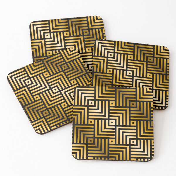 Item preview, Art Deco Gold-Colored And Black Geometric Pattern designed and sold by DEC02.