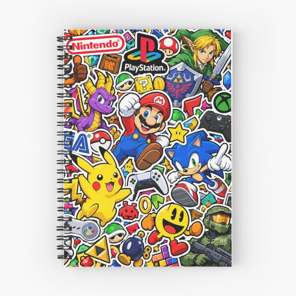 Item preview, Gaming Chaos – Colourful Sticker Bomb Collage designed and sold by Inked Legacy.