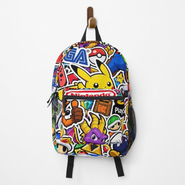 Item preview, Gaming Chaos – Colourful Sticker Bomb Collage designed and sold by Inked Legacy.