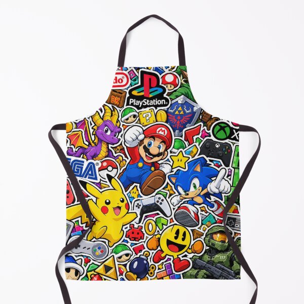 Item preview, Gaming Chaos – Colourful Sticker Bomb Collage designed and sold by Inked Legacy.