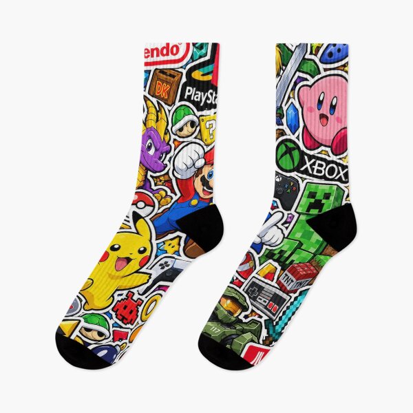 Item preview, Gaming Chaos – Colourful Sticker Bomb Collage designed and sold by Inked Legacy.