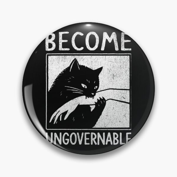 Item preview, Become Ungovernable - Black Cat Biting Hand Funny Meme designed and sold by gerrellpettif.