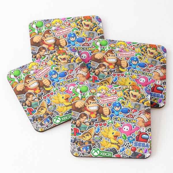 Item preview, Arcade All-Stars – Colourful Gaming Sticker Bomb designed and sold by Inked Legacy.