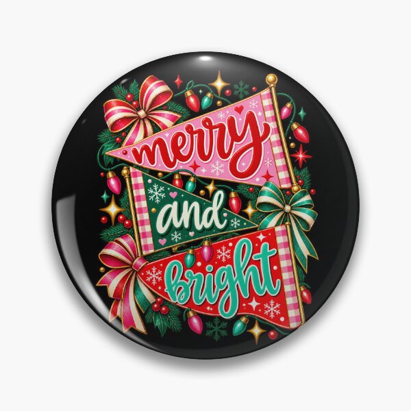 Item preview, Merry And Bright Vintage Christmas Pennant Flags Holiday Lights Art designed and sold by GiftsProShop.