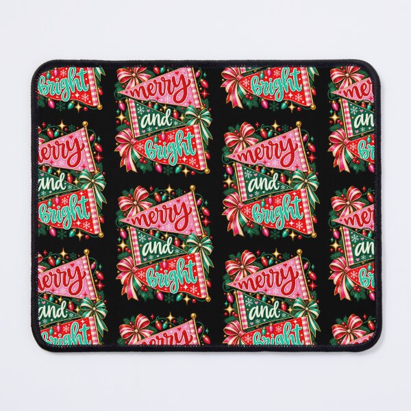 Item preview, Merry And Bright Vintage Christmas Pennant Flags Holiday Lights Art designed and sold by GiftsProShop.