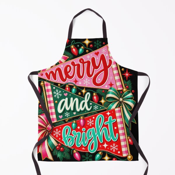 Item preview, Merry And Bright Vintage Christmas Pennant Flags Holiday Lights Art designed and sold by GiftsProShop.