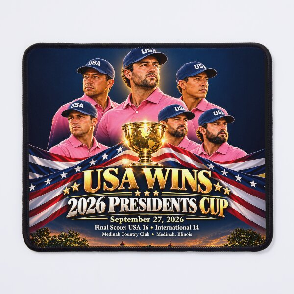 Item preview, USA WINS 2026 PRESIDENTS CUP - UNITED STATES 17 - INTERNATIONAL 13 - Sept. 27, 2026 designed and sold by DBM Photo Art 1.
