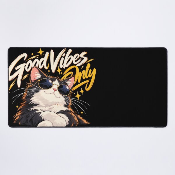 Item preview, Good Vibes Only Cool Cat designed and sold by TamagotchiArt.