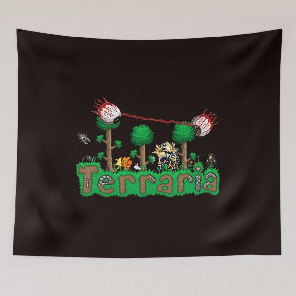 Item preview, Pixel Terraria Grass Title Adventure Game Art designed and sold by Pincel-Rebelde.