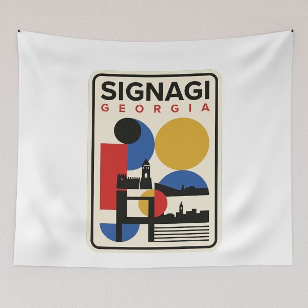 Item preview, Retro Signagi Bauhaus Geometric Skyline designed and sold by k3rstman1.