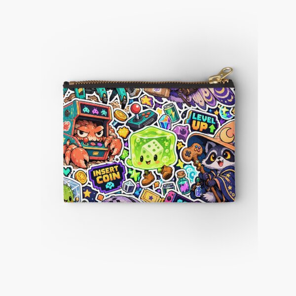 Item preview, Side Quest Crew – Cute Arcade Gaming Sticker Bomb designed and sold by Inked Legacy.