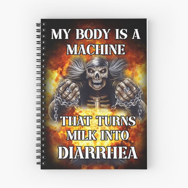 Item preview,  My Body Is A Machine That Turns Milk Into Diarrhea Badass Skeleton Meme designed and sold by gerrellpettif.