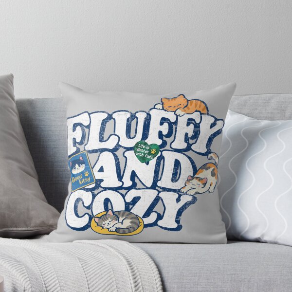Item preview, Fluffy and Cozy Cat Typography designed and sold by Moody Critters.