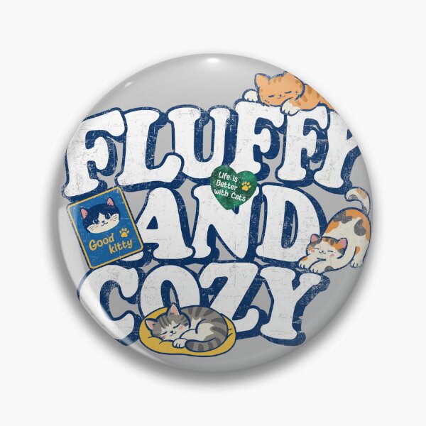 Item preview, Fluffy and Cozy Cat Typography designed and sold by Moody Critters.