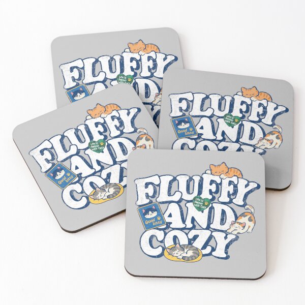 Item preview, Fluffy and Cozy Cat Typography designed and sold by Moody Critters.