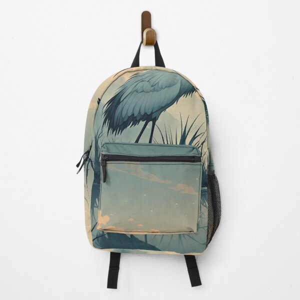 Item preview, Misty Crane Lake – Soft Oriental Sunset Art Print designed and sold by 7th-Lunar-Phase.