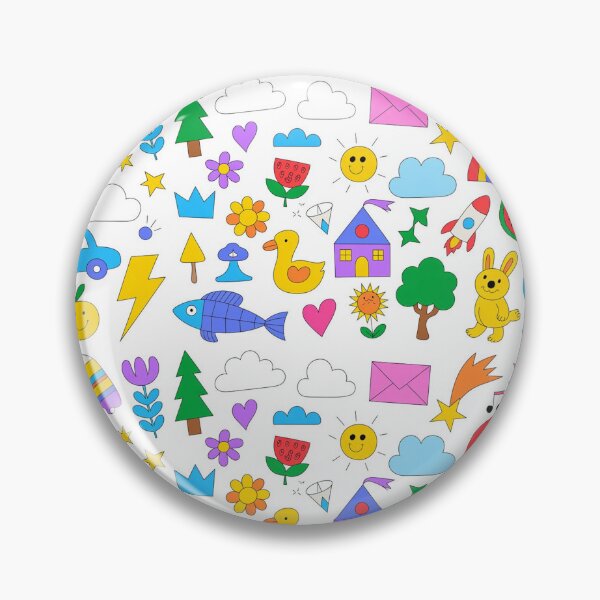 Item preview, Colorful Hand Drawn Icon Collection designed and sold by Mindful Wall Art Studio.