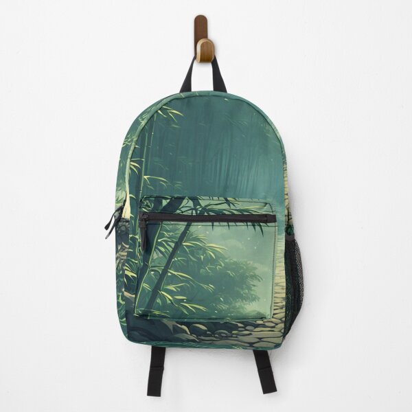 Item preview, Moonlit Bamboo Path – Enchanted Forest Art Print designed and sold by 7th-Lunar-Phase.