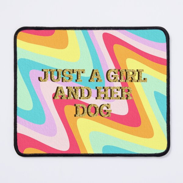 Item preview, Just a girl and her dug stripes designed and sold by Ana Gorozpe.