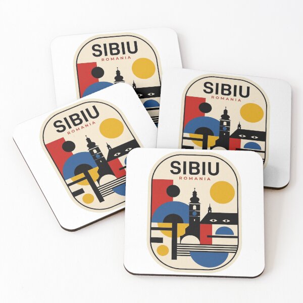 Item preview, Retro Sibiu Bauhaus Geometric Skyline designed and sold by k3rstman1.
