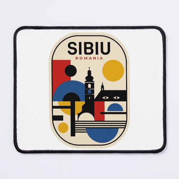 Item preview, Retro Sibiu Bauhaus Geometric Skyline designed and sold by k3rstman1.