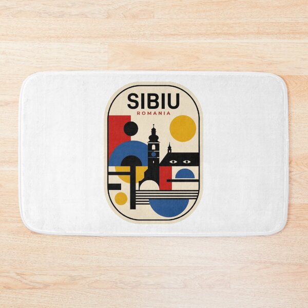 Item preview, Retro Sibiu Bauhaus Geometric Skyline designed and sold by k3rstman1.