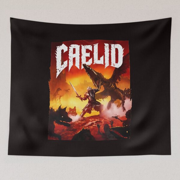 Item preview, CAELID Fantasy Warrior Dragon Battle Art designed and sold by ASTRAXO.