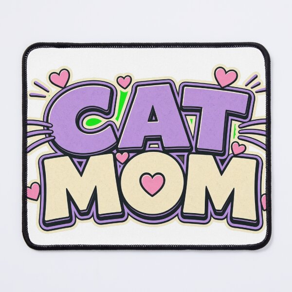 Item preview, Cat Mom Whiskers And Hearts Cute Pet Parent Tee designed and sold by GSideArtStore.