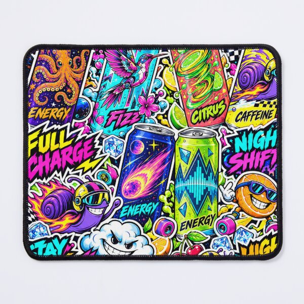 Item preview, Full Charge – Neon Energy Drink Sticker Bomb designed and sold by Inked Legacy.