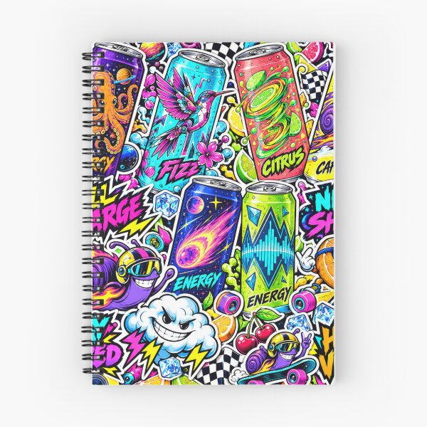 Item preview, Full Charge – Neon Energy Drink Sticker Bomb designed and sold by Inked Legacy.