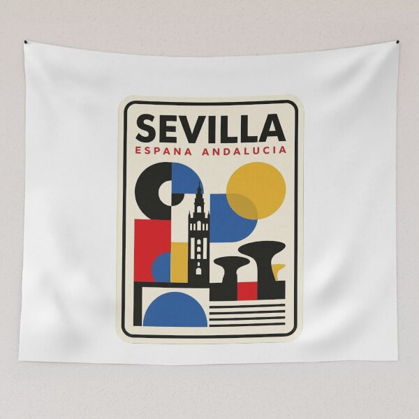 Item preview, Retro Sevilla Bauhaus Geometric Skyline designed and sold by k3rstman1.