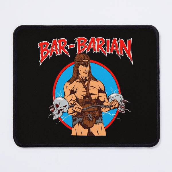 Item preview, Retro Barbarian Skull Weightlifting designed and sold by ASTRAXO.