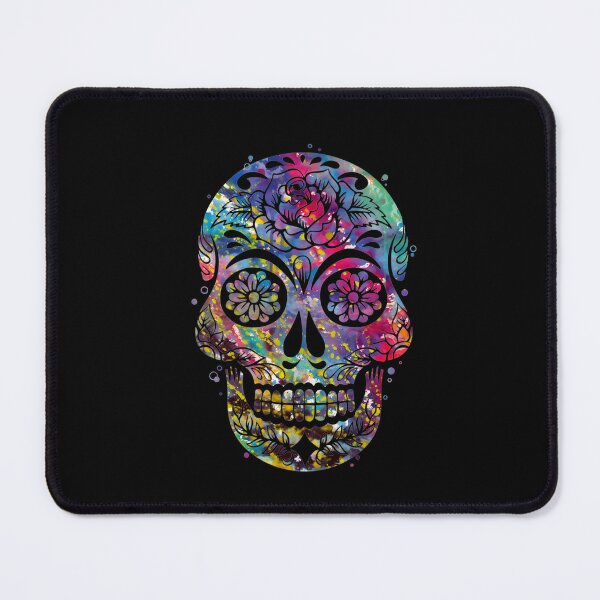 Item preview, Colorful Watercolor Floral Human Skull Silhouette designed and sold by RichardCSherid.