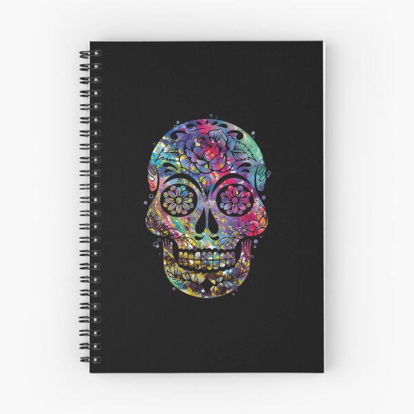 Item preview, Colorful Watercolor Floral Human Skull Silhouette designed and sold by RichardCSherid.