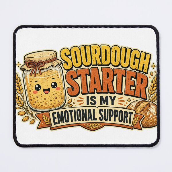 Item preview, Sourdough Starter Emotional Support Baking Humor Tee designed and sold by GSideArtStore.