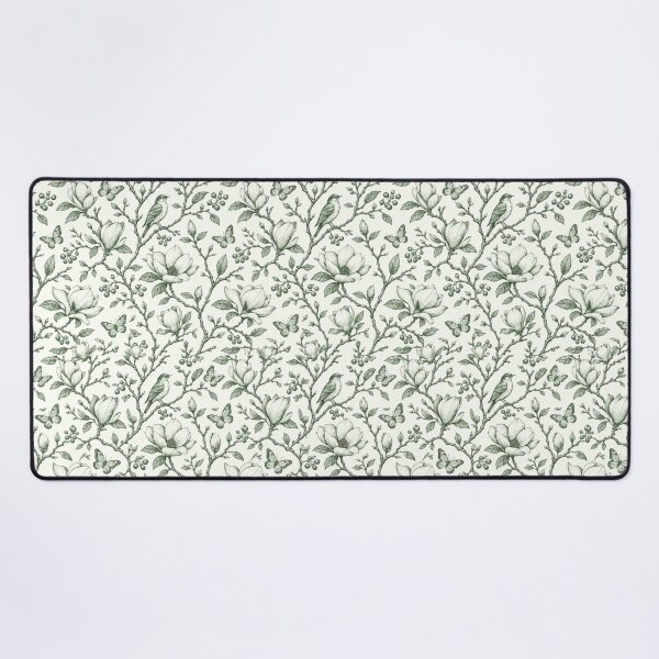 Item preview, Sage Green and Cream Toile Tree Branches With Birds and Butterflies designed and sold by DrewRomeoCo.