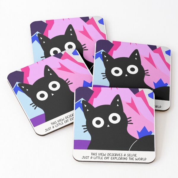 Item preview, My Little Swiss Escape – Cute Cat in the Alps designed and sold by DibujandoPorfa.