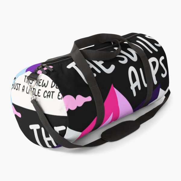 Item preview, My Little Swiss Escape – Cute Cat in the Alps designed and sold by DibujandoPorfa.