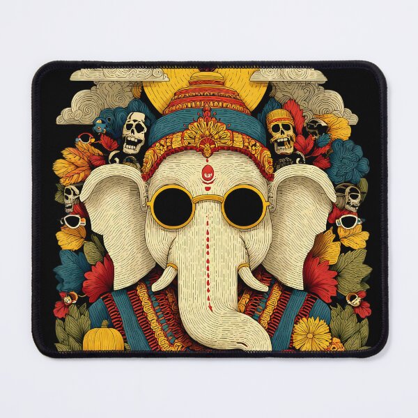 Item preview, Cool Elephant Halloween Yellow Sun Pumpkin Skull Pop Art designed and sold by PANNARUK THAILAND.