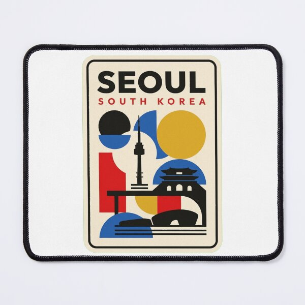 Item preview, Retro Seoul Bauhaus Geometric Skyline designed and sold by k3rstman1.