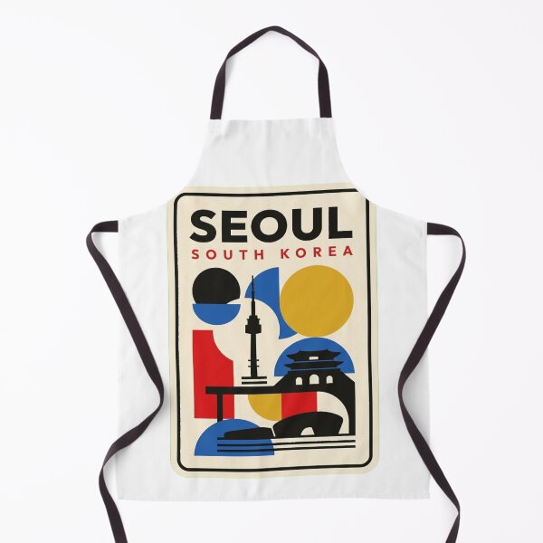 Item preview, Retro Seoul Bauhaus Geometric Skyline designed and sold by k3rstman1.