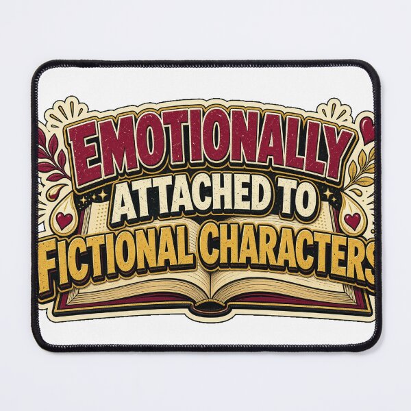 Item preview, Emotionally Attached To Fictional Characters Bookish Tee designed and sold by GSideArtStore.