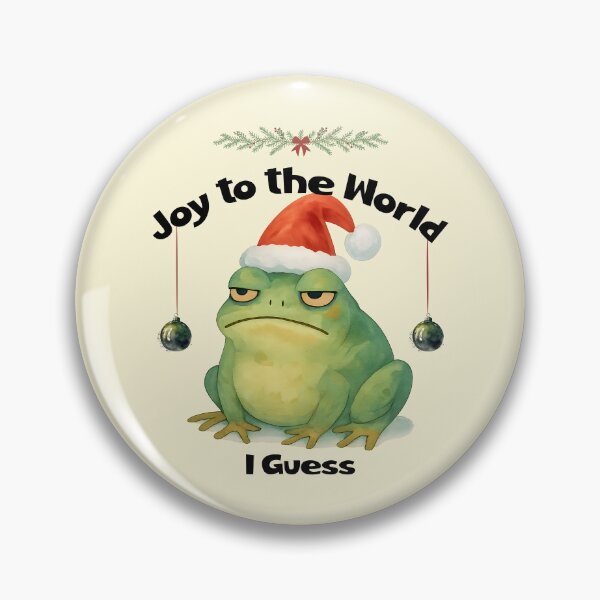 Artikelvorschau, Freude für die Welt, nehme ich an, mürrischer Weihnachtsfrosch entworfen und verkauft von Sachie's Studio.