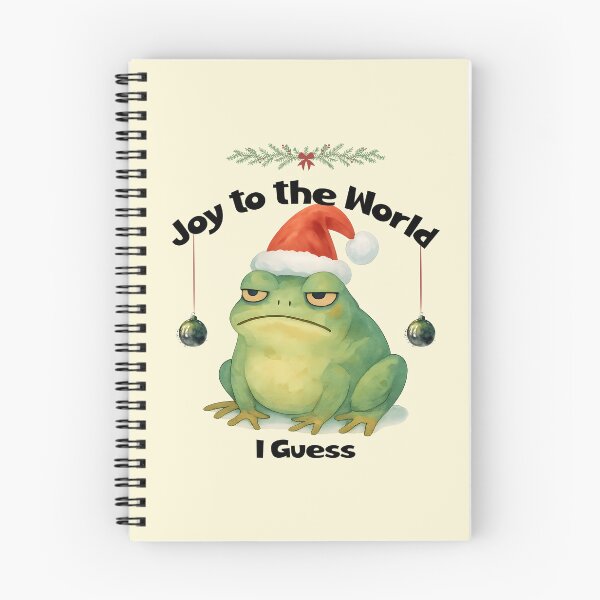 Item preview, Joy to the World I Guess Grumpy Christmas Frog designed and sold by Sachie's Studio.