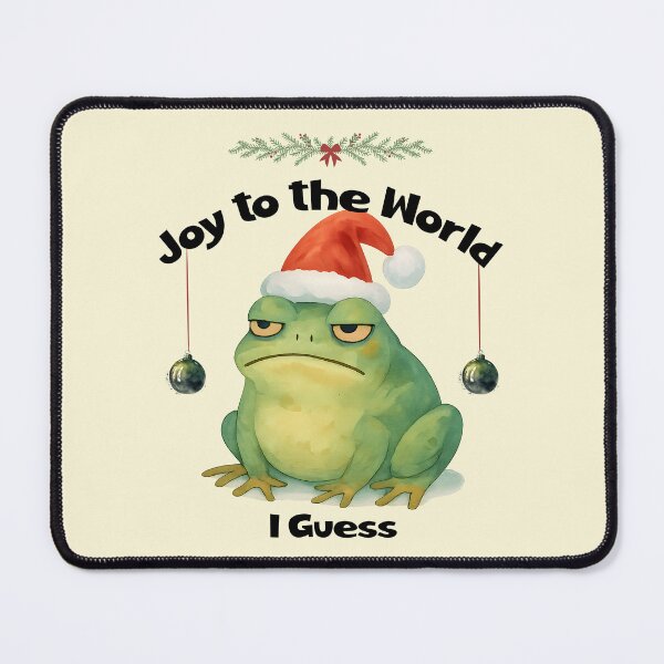 Item preview, Joy to the World I Guess Grumpy Christmas Frog designed and sold by Sachie's Studio.